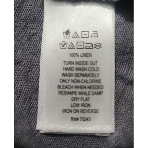 Tahari Open hooded cardigan gray 100% linen size Large - Picture 4 of 5